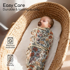 CIVARUA KIDS organic cotton swaddle fabric close-up shows softness