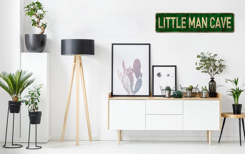 CIVOTIL Little Man Cave sign versatile for indoor or outdoor use in kids spaces.