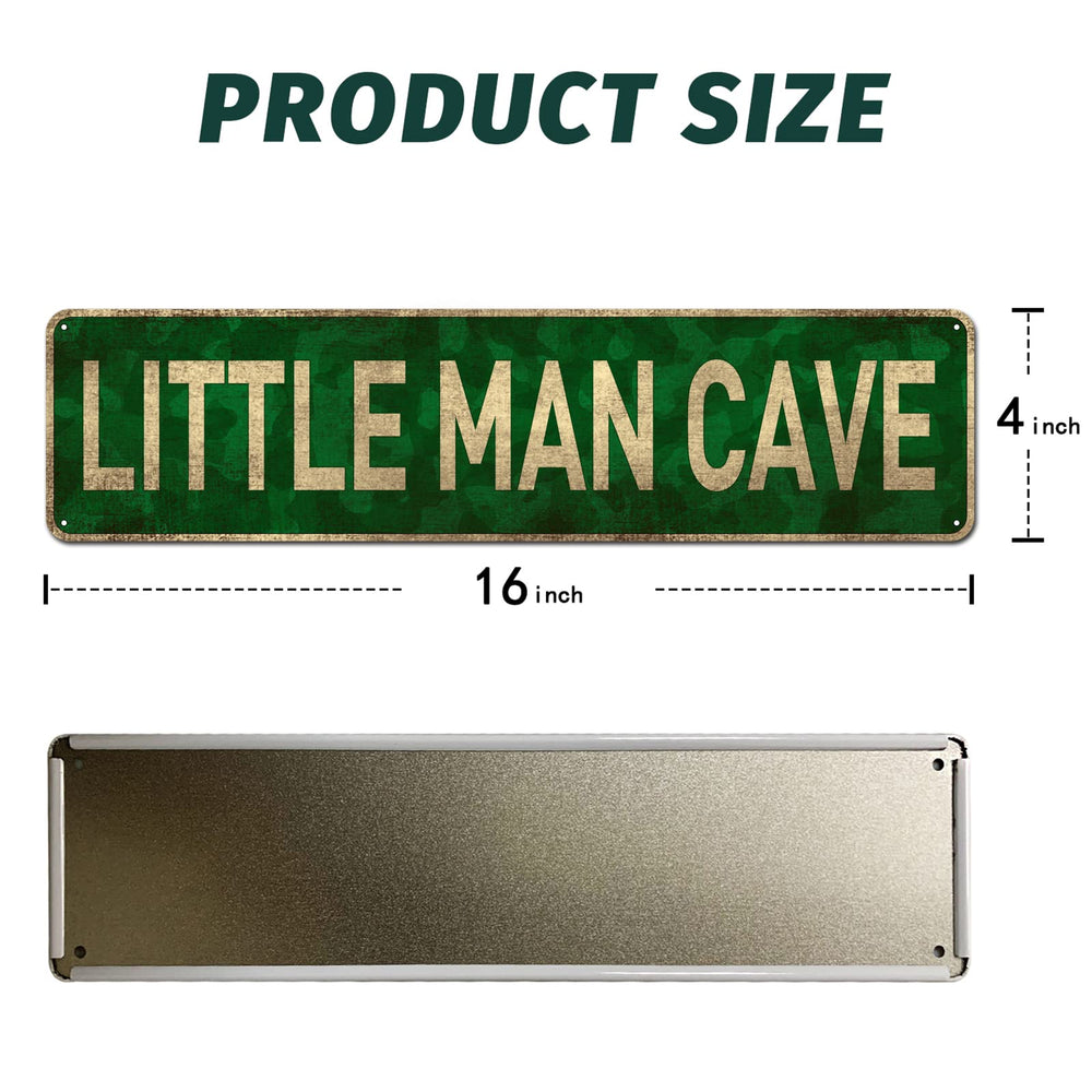 CIVOTIL Little Man Cave sign wall-mounted for kids' room decor and easy visibility.