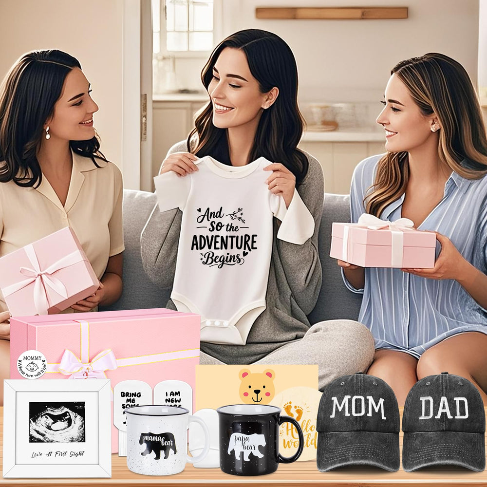 Ciyufavo baby bulletin board with gift box display for milestones