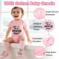 Ciyufavo cotton baby socks—snug fit with grip for early steps.