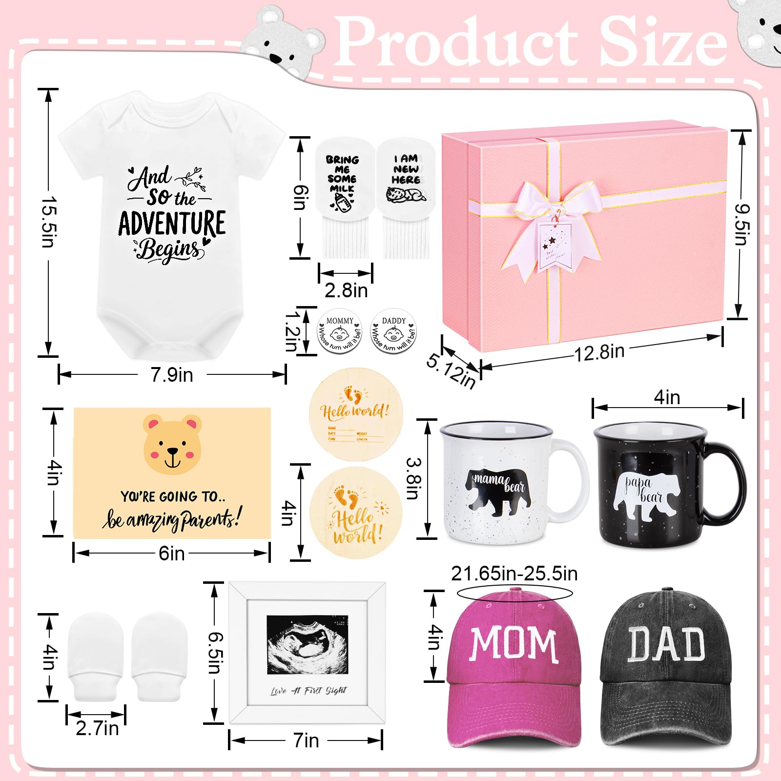 Ciyufavo dad mom embroidered caps—the stylish daily wear for new parents.