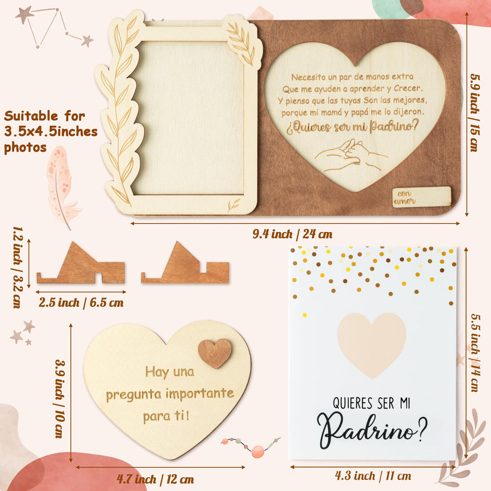 CJiangpo godfather frame heart-pattern design highlighting romantic invitation
