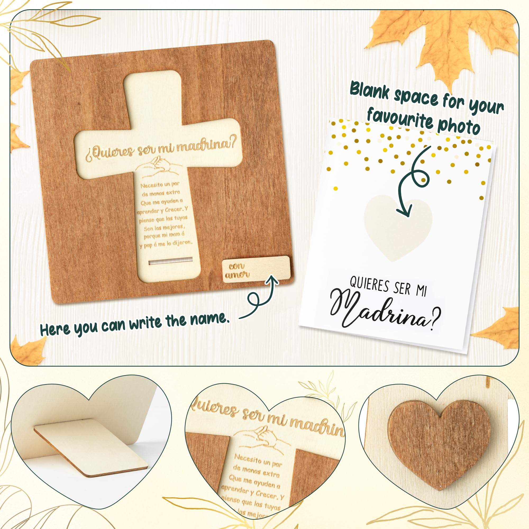 CJiangpo godmother proposal card captures an intimate announcement of this meaningful role