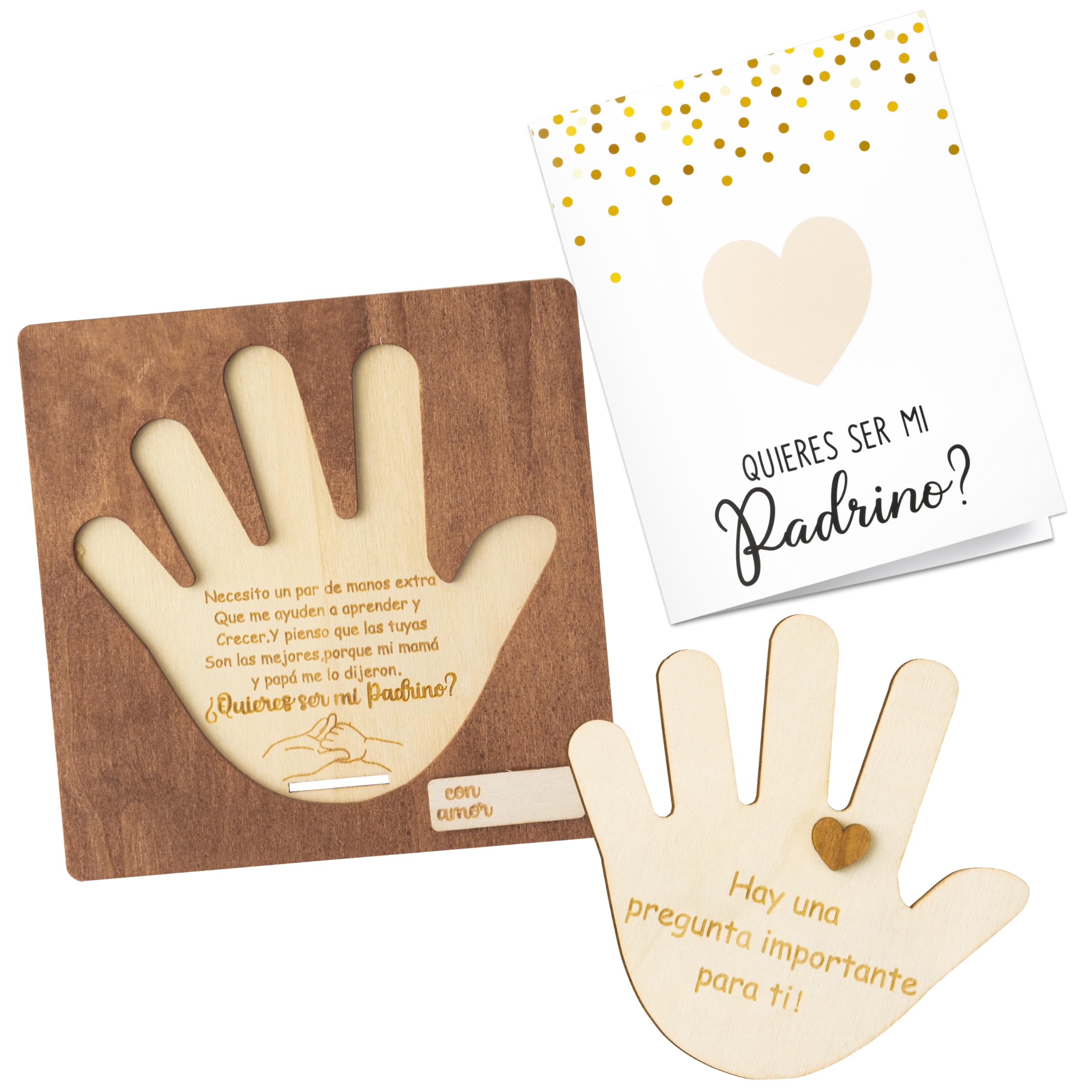 CJiangpo palm board with will you be my godfather design for heartfelt announcement