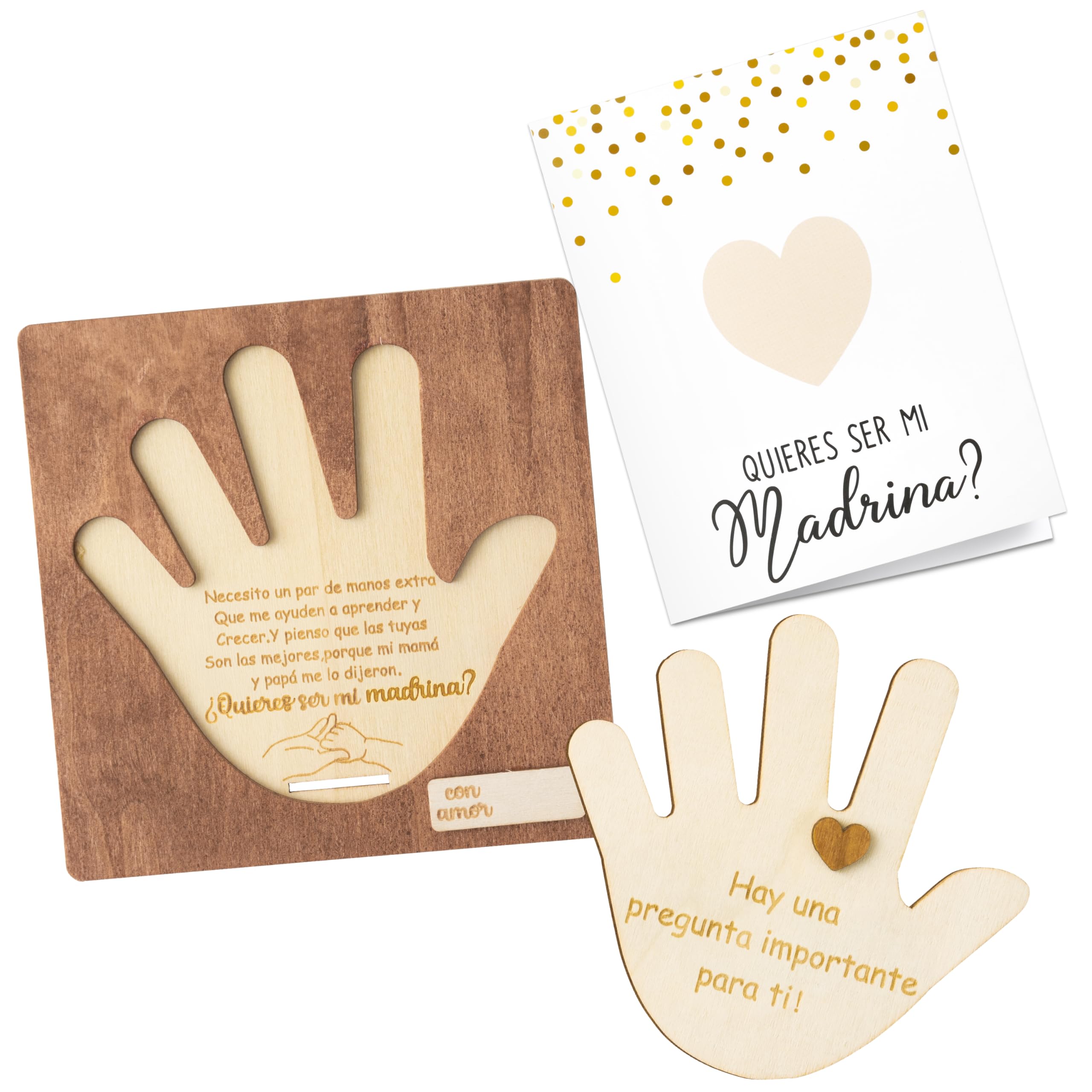 CJiangpo will you be my godmother palm board with warm invitation design