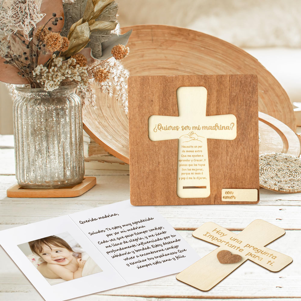 CJiangpo wooden shelves showcase the keepsake display with the cross design