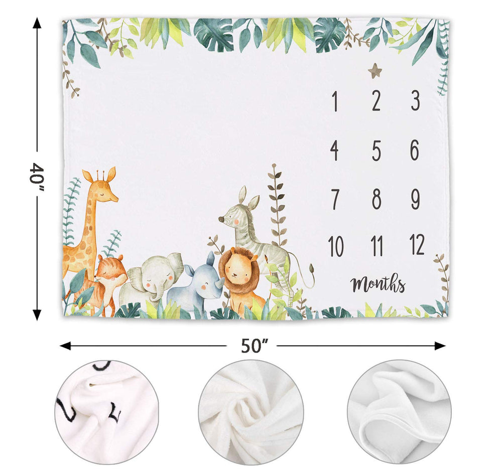 Ckewfaz Popfavors Yuzioey Safari growth chart nursery decor showcases jungle theme.