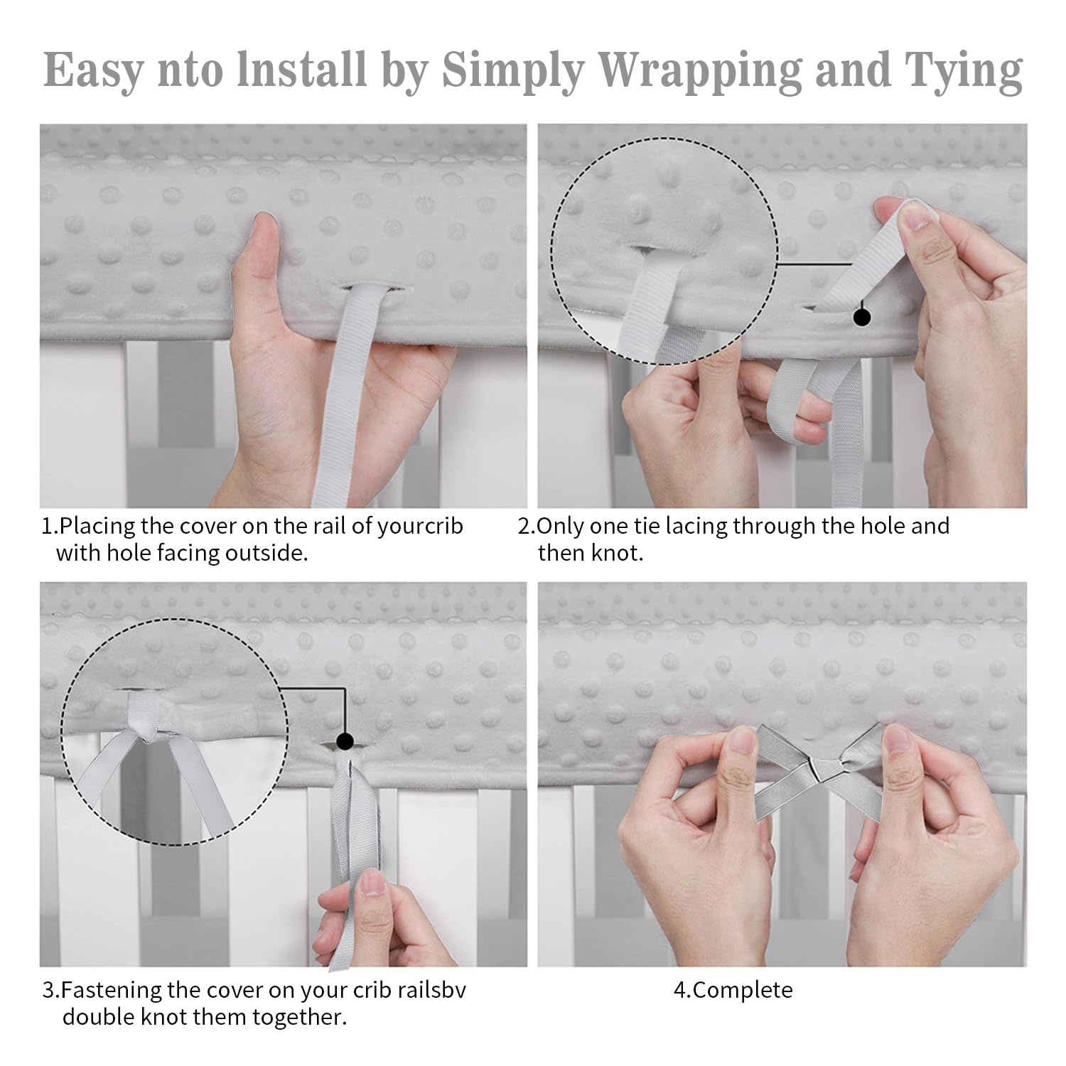 CLYCSRC mesh sets 3pc gray bubble fabric is machine-washable for easy care