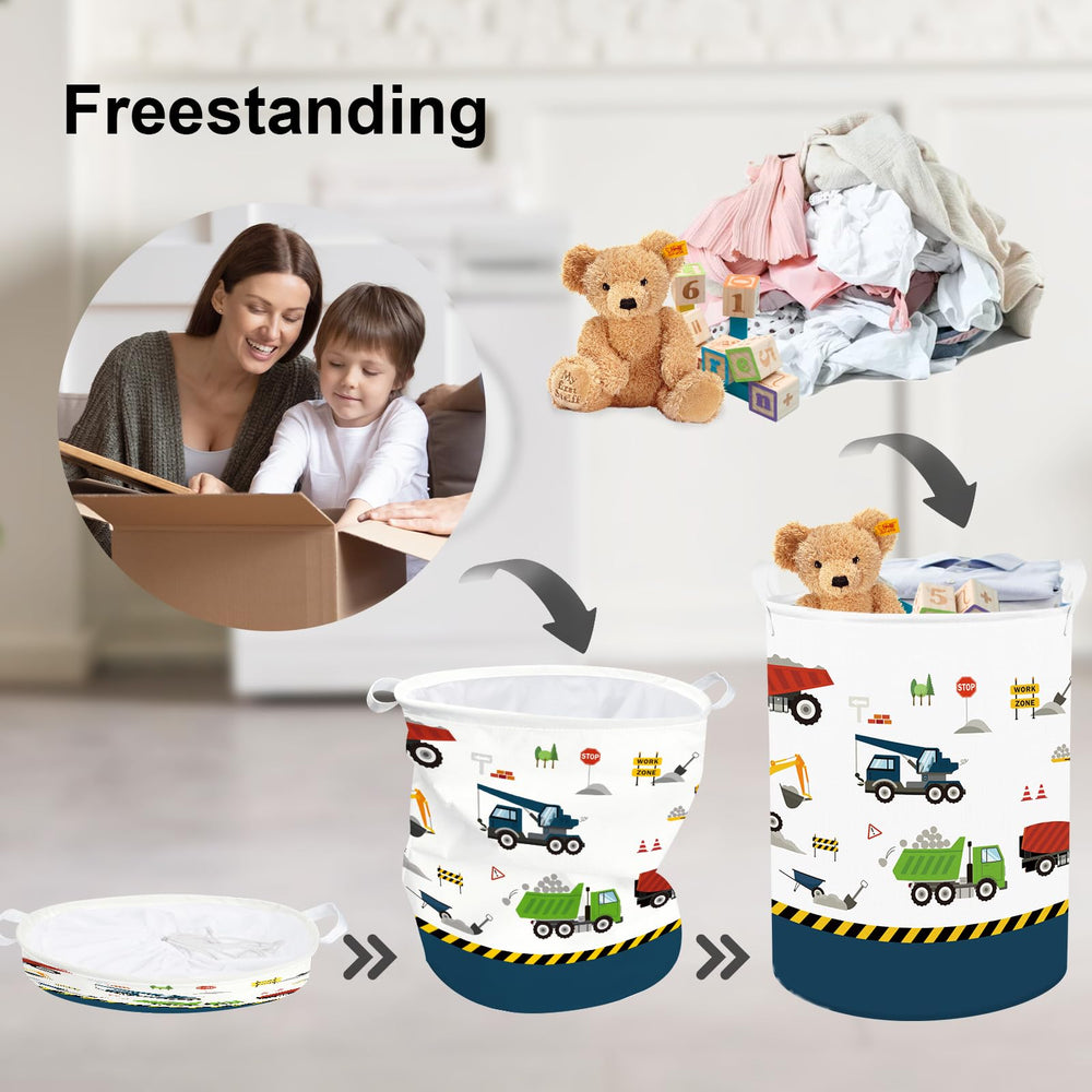 Clastyle 63L collapsible basket folded compactly for space-saving storage.