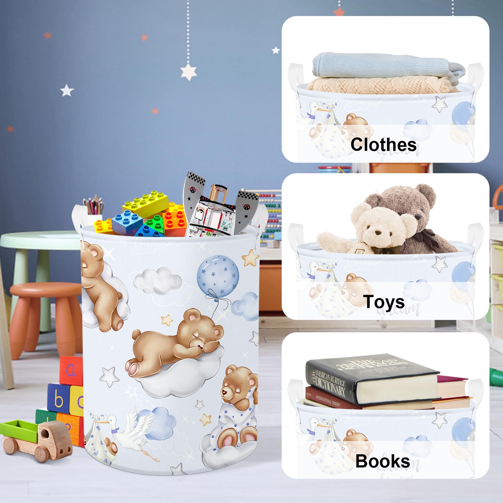 Clastyle collapsible toy basket for organized kids' storage.