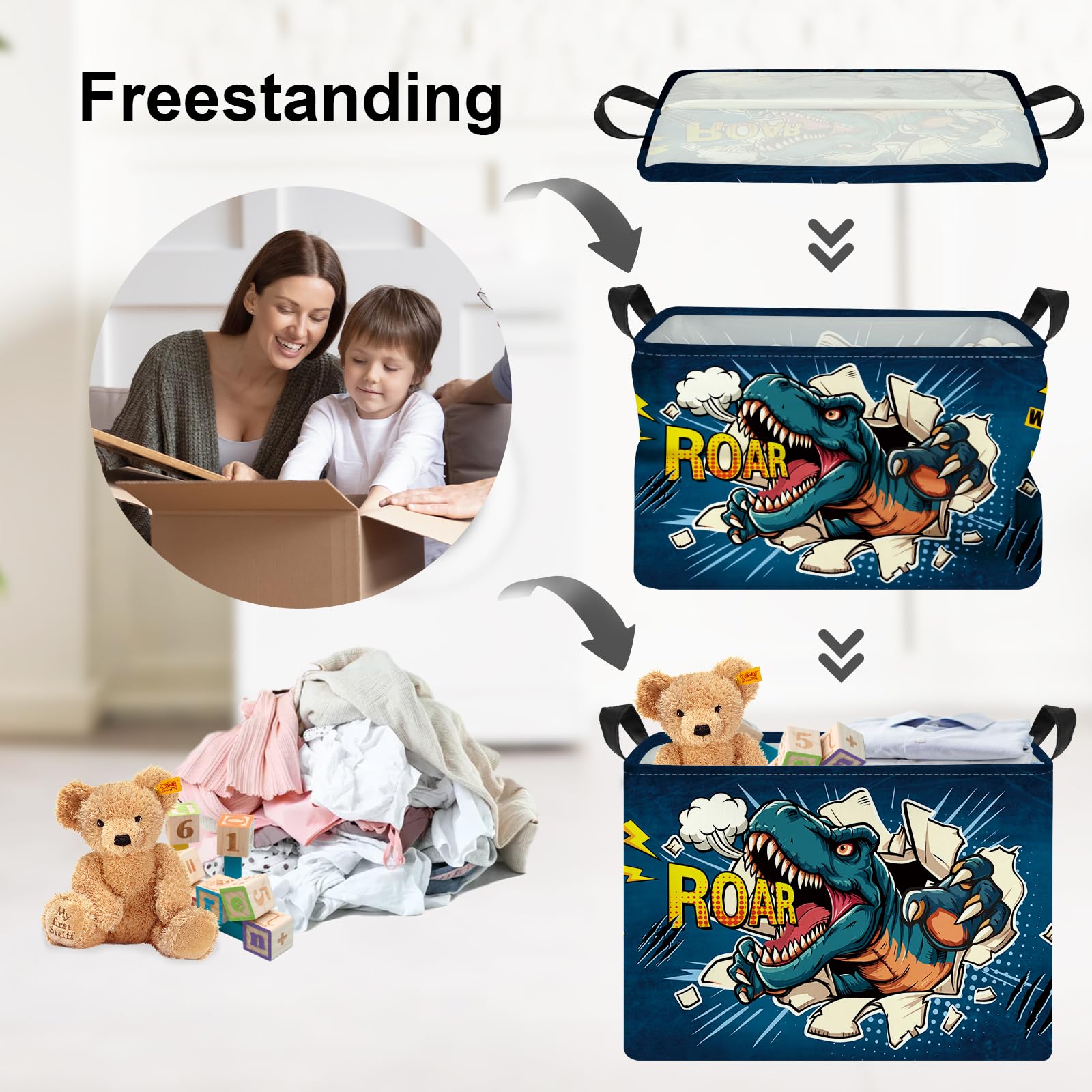 Clastyle kids toy-bin bedroom scene keeps shelves tidy and toys easy to grab.