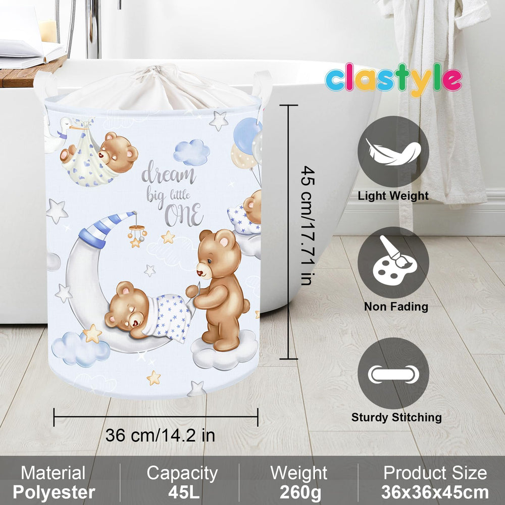 Claststyle large kid storage basket with lid for tidier bedrooms.