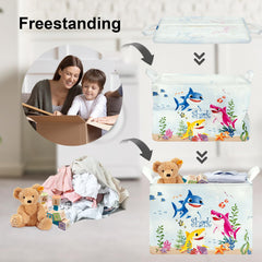 Clastyle 36L book and toy storage basket showcased on shelf