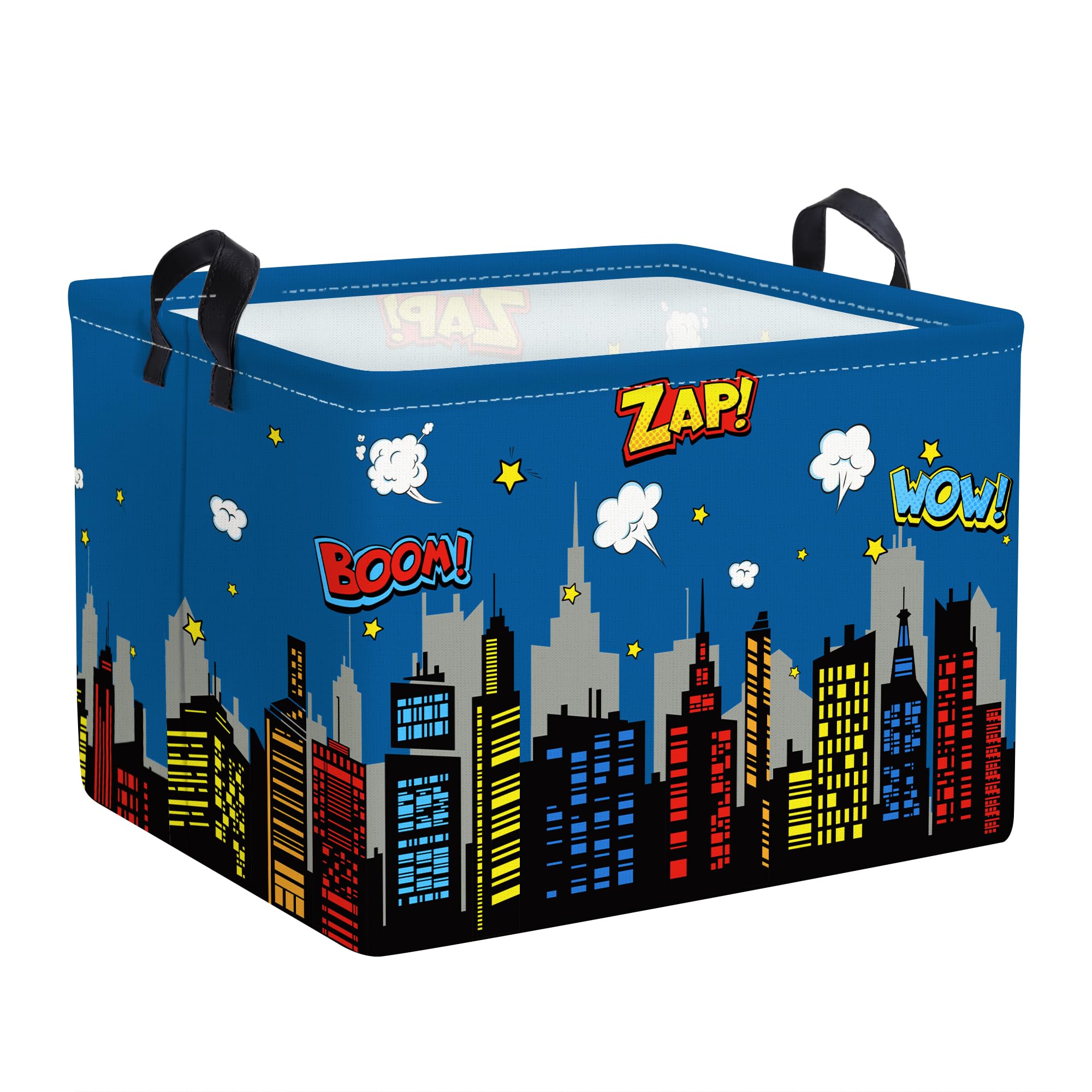 Clastyle 36L city hero basket front view keeps toys neatly organized for quick cleanup