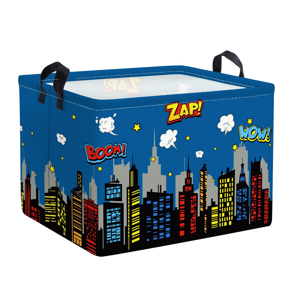 Clastyle 36L city hero basket front view keeps toys neatly organized for quick cleanup