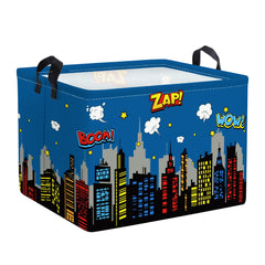 Clastyle 36L city hero basket front view keeps toys neatly organized for quick cleanup