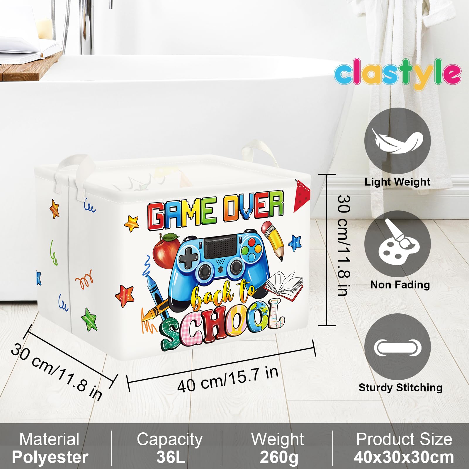 Clastyle 36L Large Capacity Basket handles everyday laundry and toy storage with ease