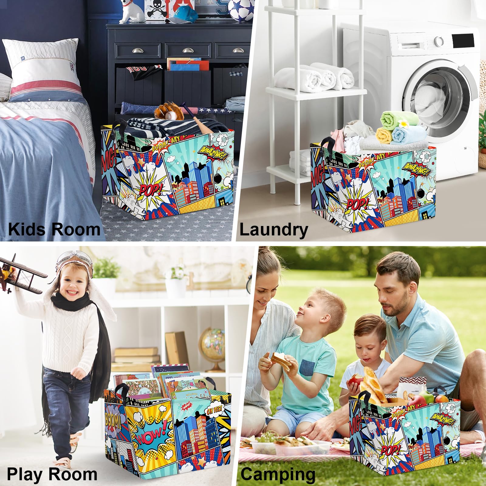 Clastyle 36L storage basket with PE coating resists spills during kids' art projects.