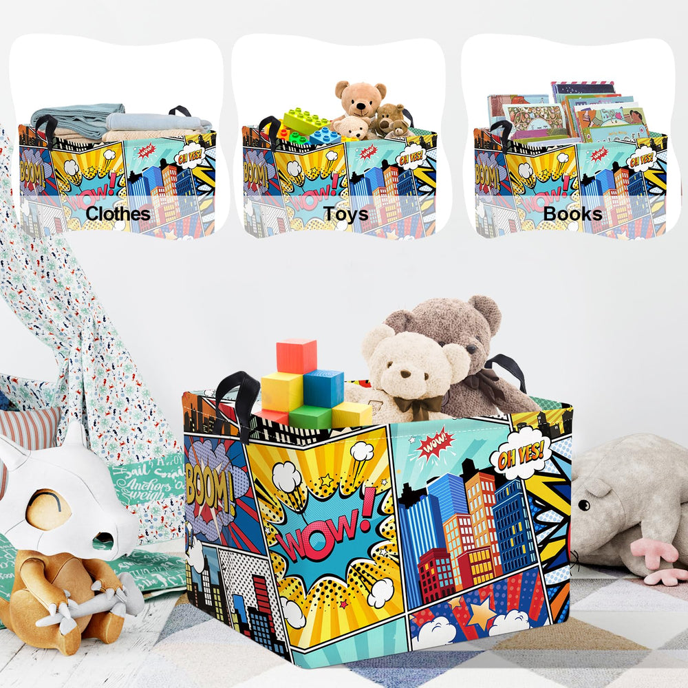 Clastyle 36L kid-friendly storage bin ideal for bedroom, classroom, or playroom.