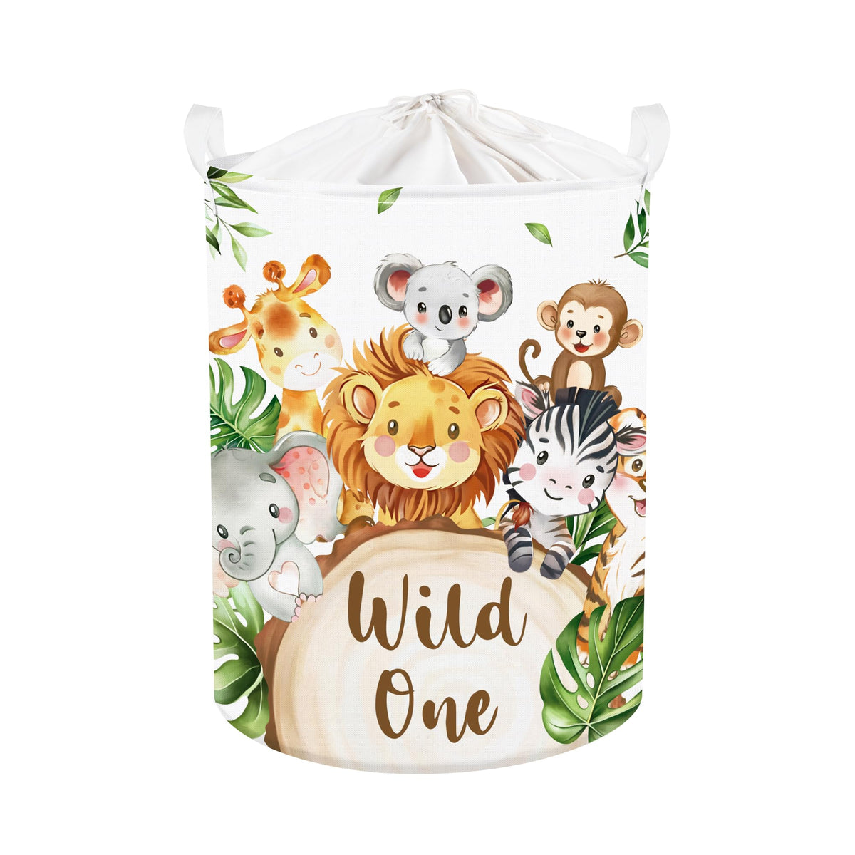 Clastyle 45L elephant laundry hamper keeps nursery toys organized and portable.