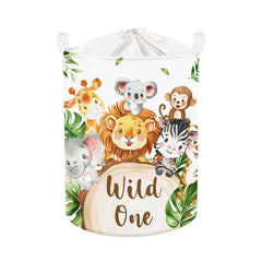 Clastyle 45L elephant laundry hamper keeps nursery toys organized and portable.
