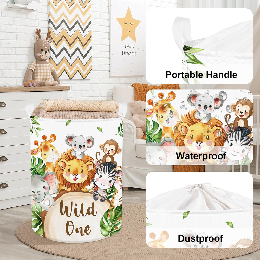 Clastyle lion collapsible basket folds flat for compact storage.