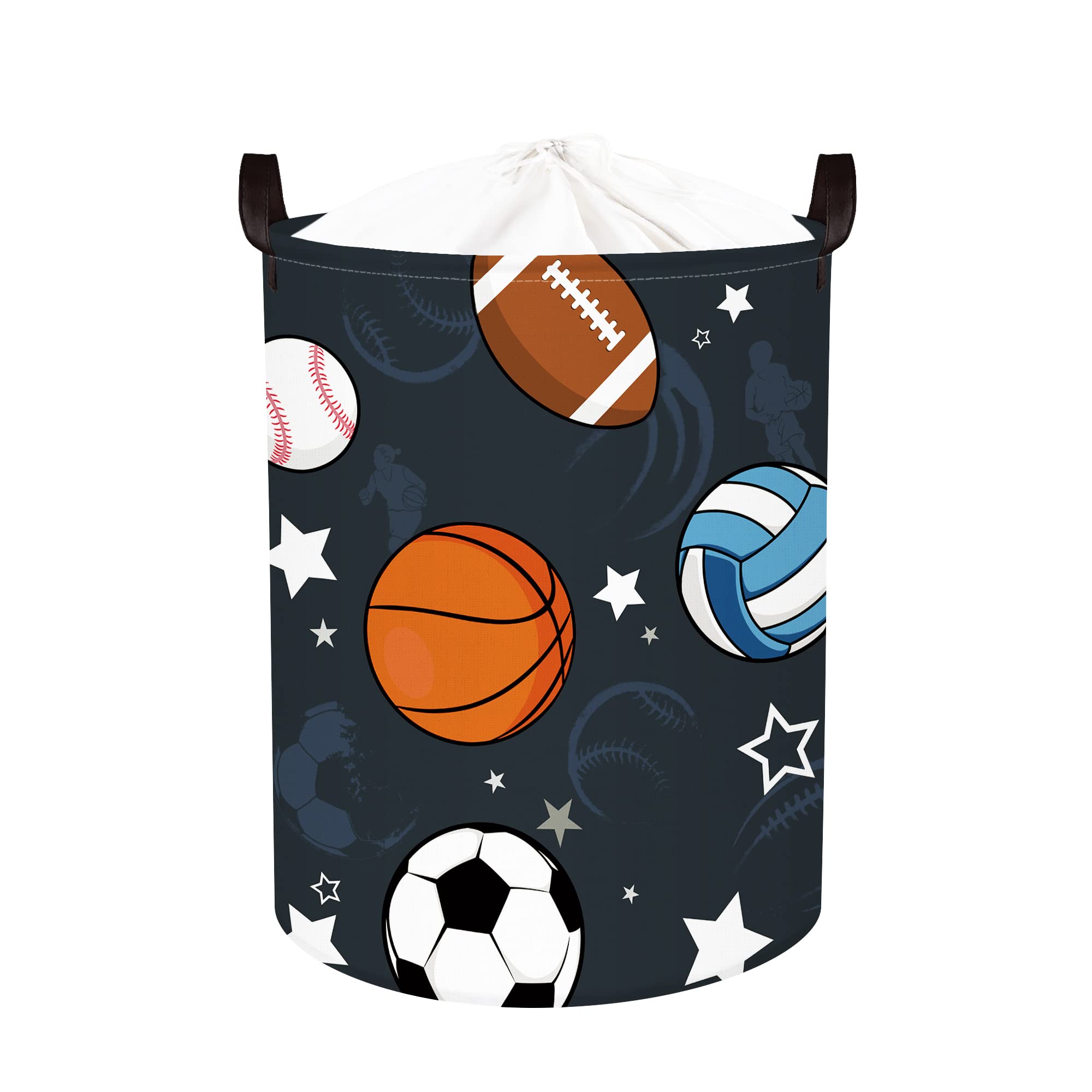 Clastyle 63L sport balls hamper close-up shows playful design for easy laundry and toy cleanup.