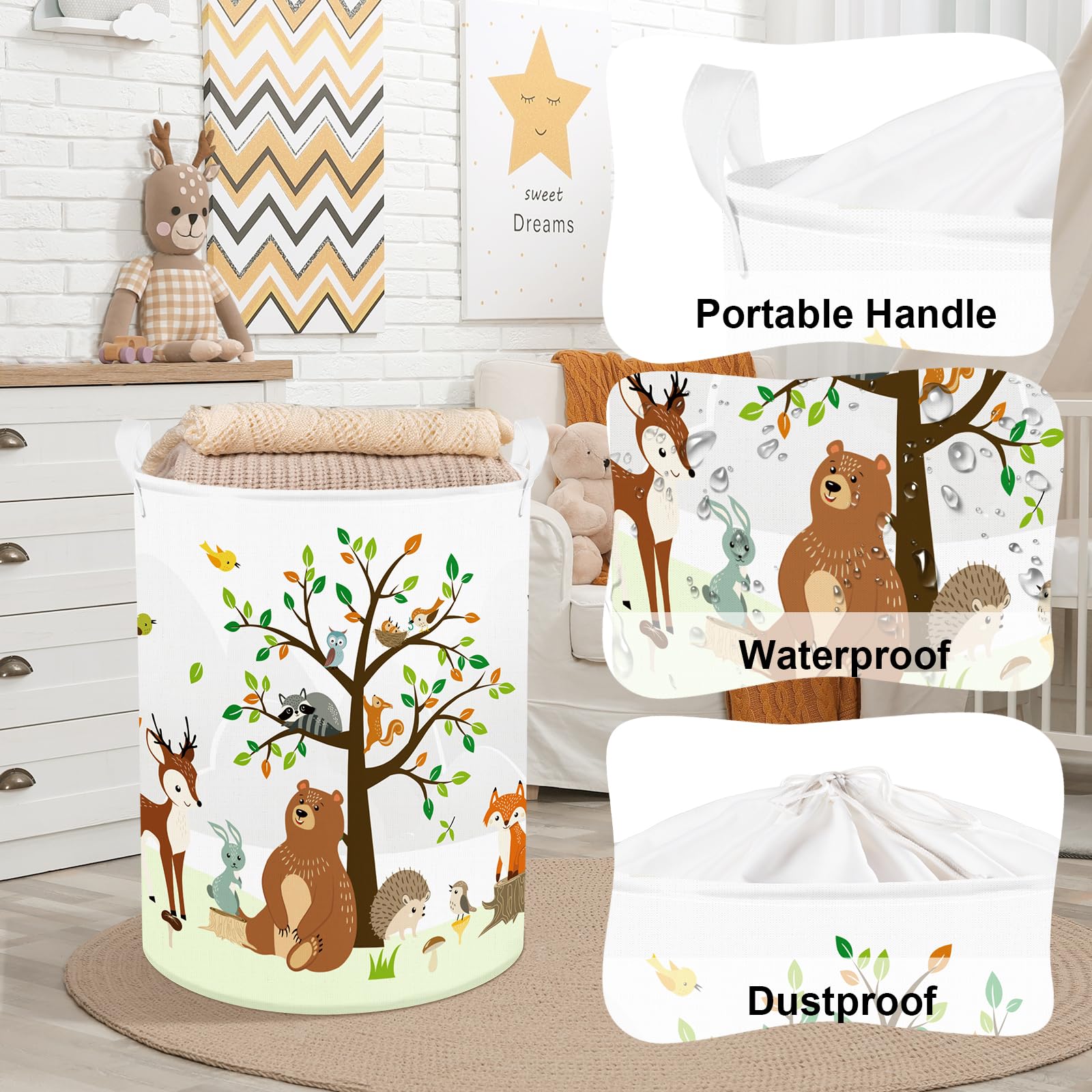 Clastyle 63L hamper with waterproof PE coating protects fabrics and keeps mess contained.