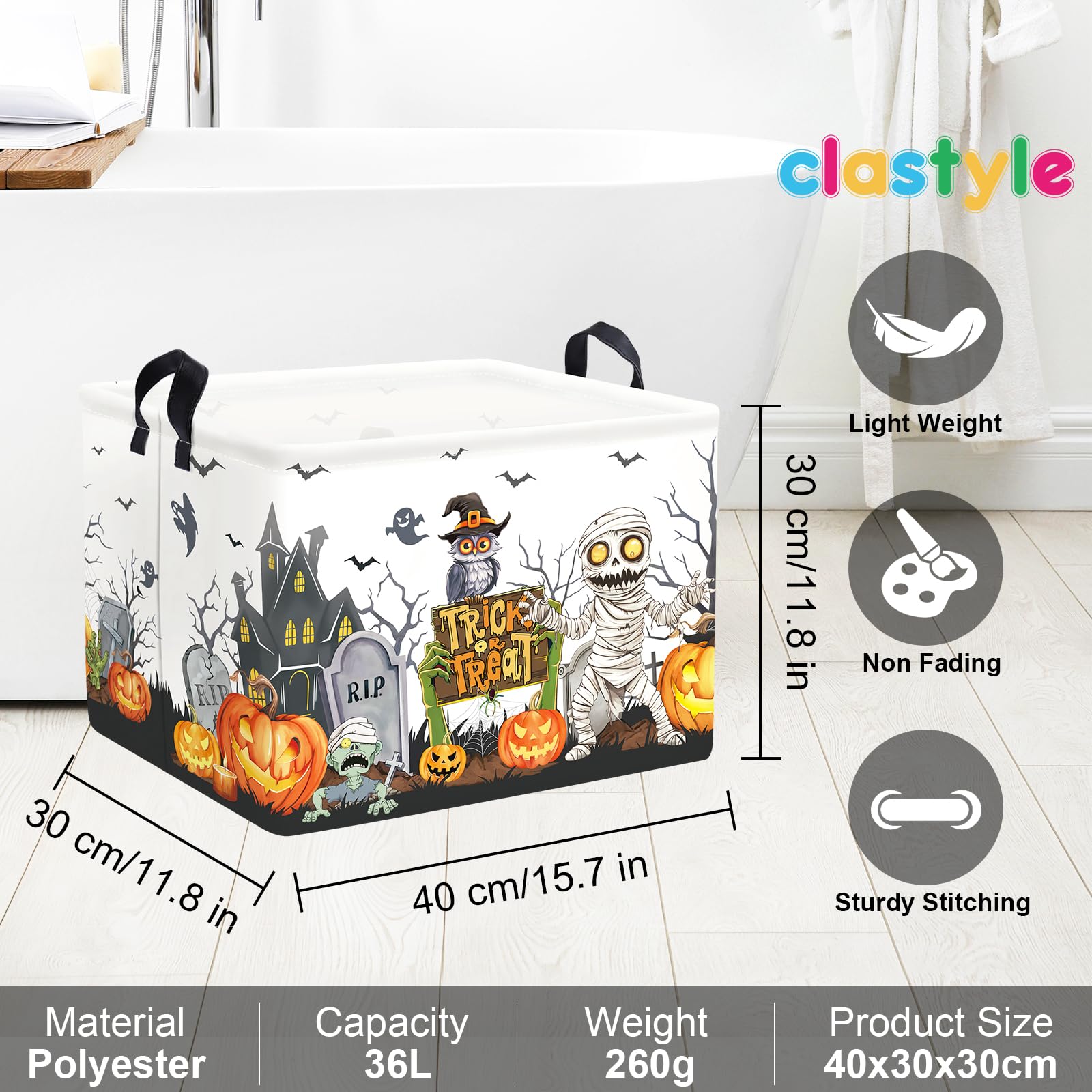 Clastyle bathroom toiletries bin with PE coating for easy cleaning