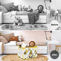 Clastyle Bee-Gnome design aids imaginative play while organizing nursery items.