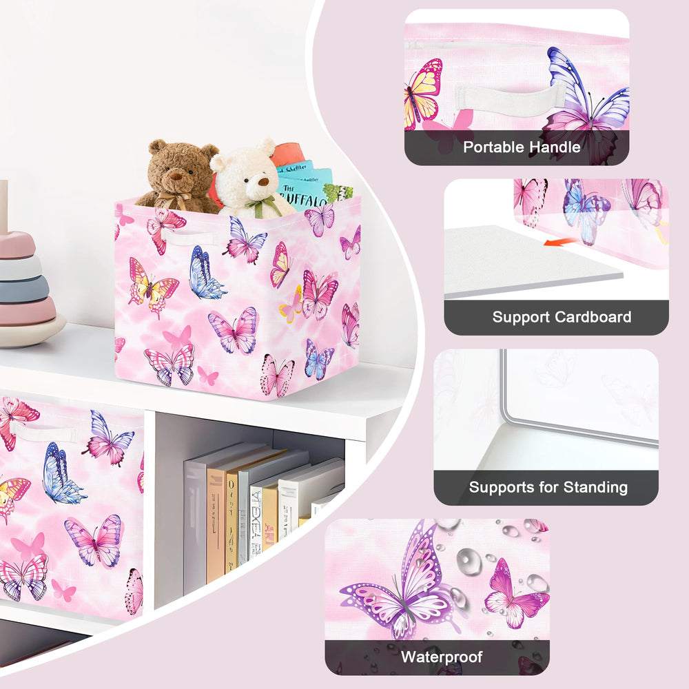 Clastyle Butterfly Storage Cube Pink makes a thoughtful baby shower or housewarming gift.