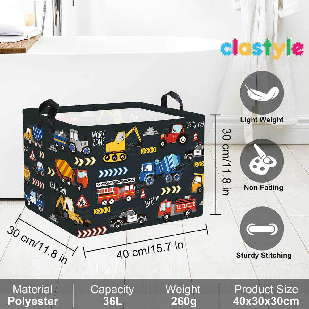 Clastyle City Car Baby Laundry Hamper dimensions 40x30 cm for ample storage.