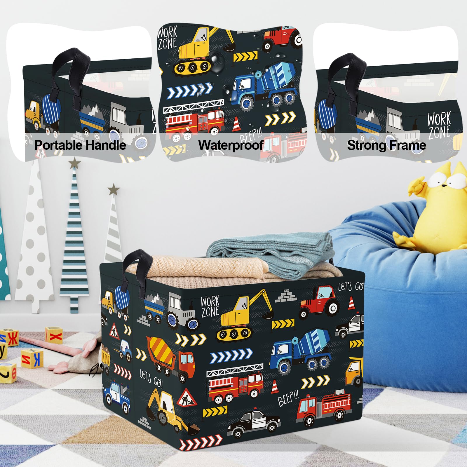 Clastyle City Car Baby Laundry Hamper fire truck design inspires imaginative play.