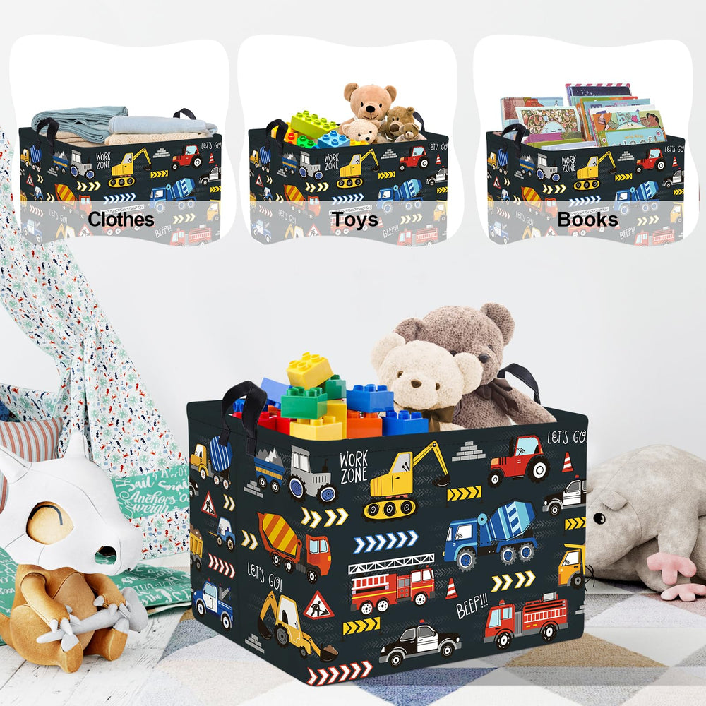 Clastyle City Car Baby Laundry Hamper in bedroom used as toy bin.