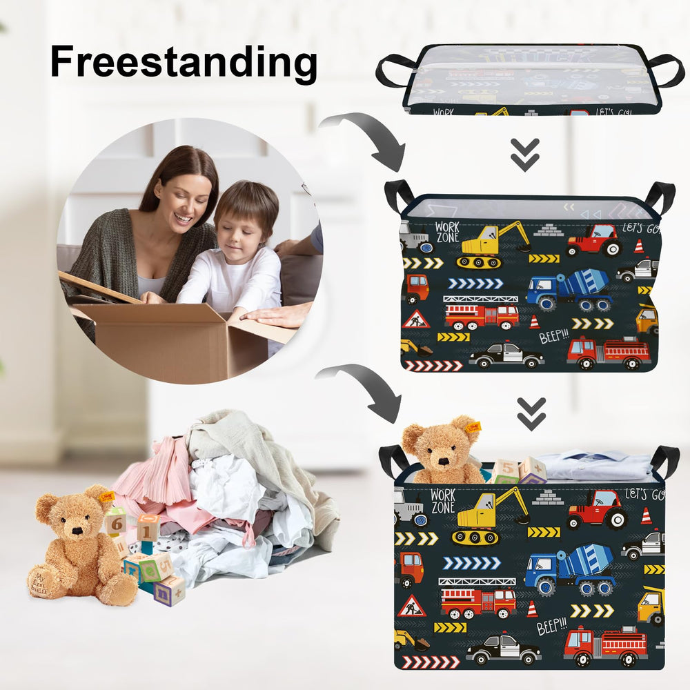 Clastyle City Car Baby Laundry Hamper open tote ideal for toy organization.