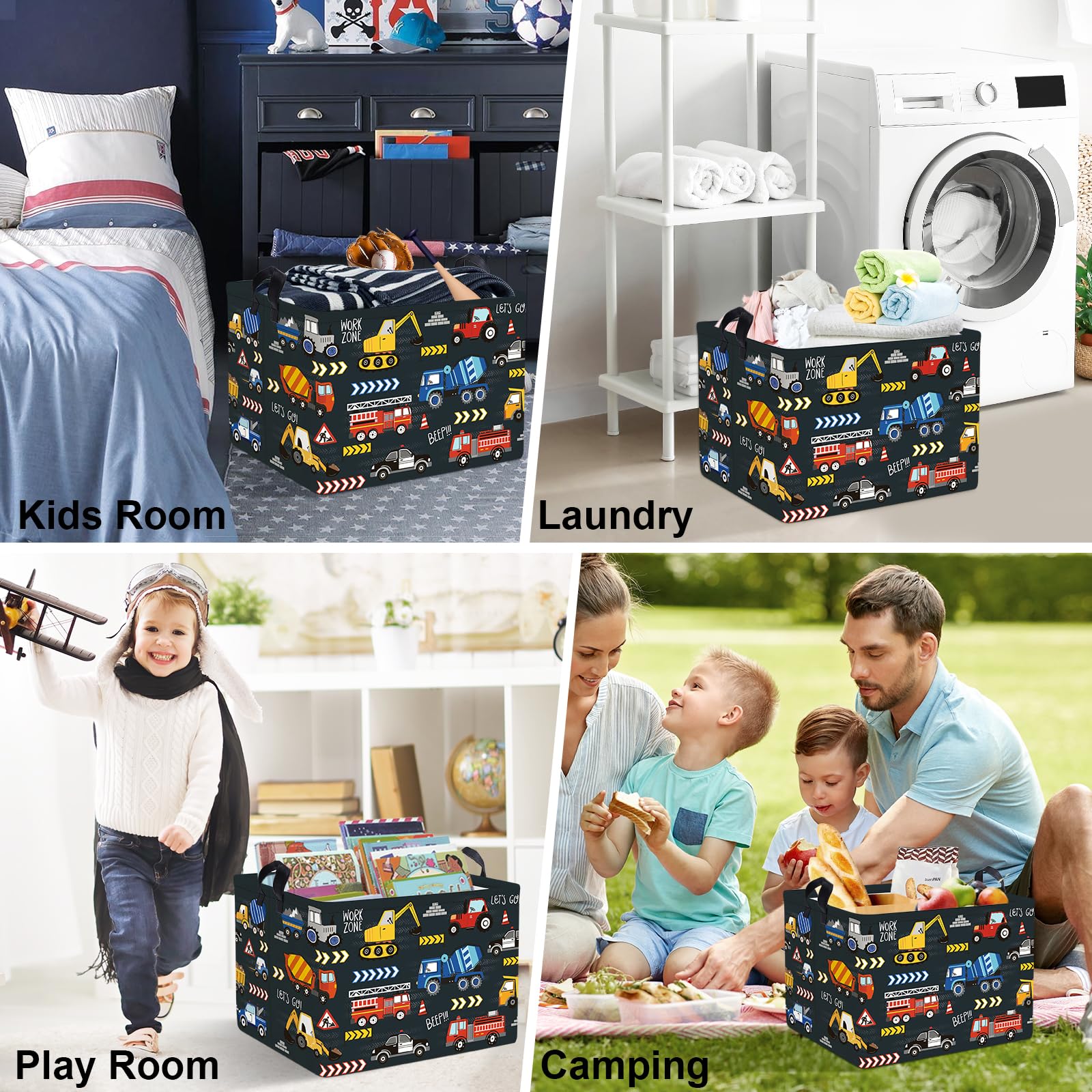 Clastyle City Car Baby Laundry Hamper PE coating for easy clean-up.