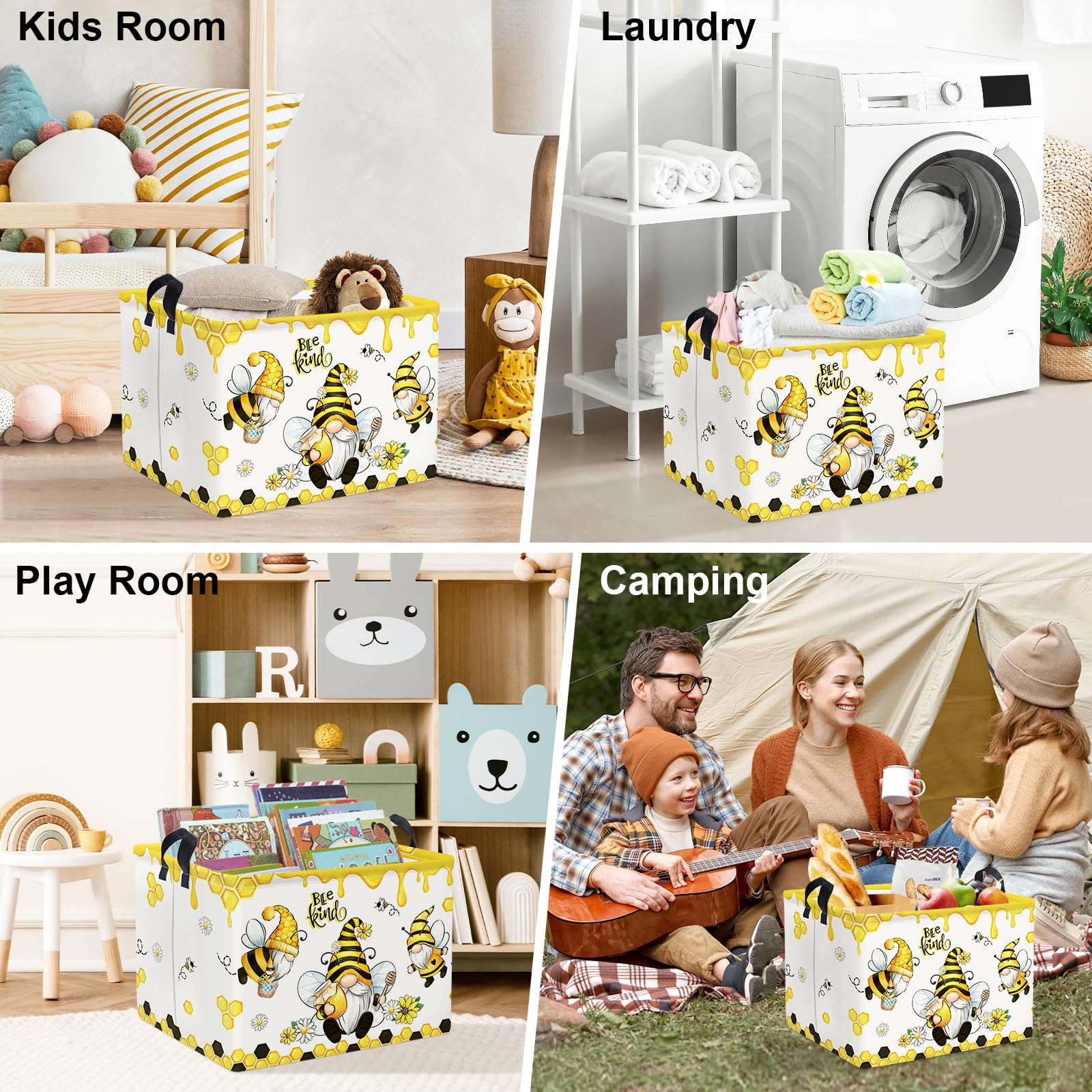 Clastyle Collapsible Nursery Bin folds compactly when not in use.