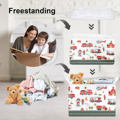 Clastyle collapsible-spotted-dog-laundry-basket flexible organizer for laundry and more.