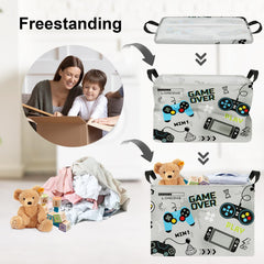 Clastyle Cool Game Storage Basket collapsible design saves space when not in use.