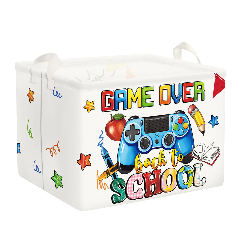 Clastyle Cool Game Storage Basket front view for easy kid toy cleanup and quick tidying