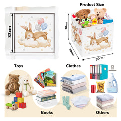 Clastyle Dreamy Animal Cube Bunny box with handle for gentle toy storage.
