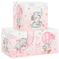 Clastyle Elephant cube storage box keeps toys neatly organized