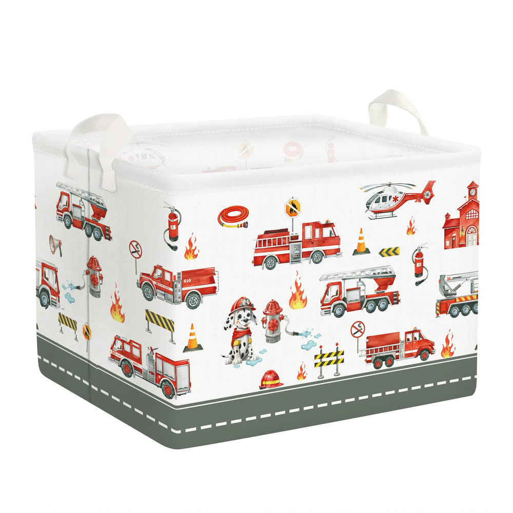Clastyle fire-engine-toy-basket keeps playtime organized with bright, kid-friendly storage.