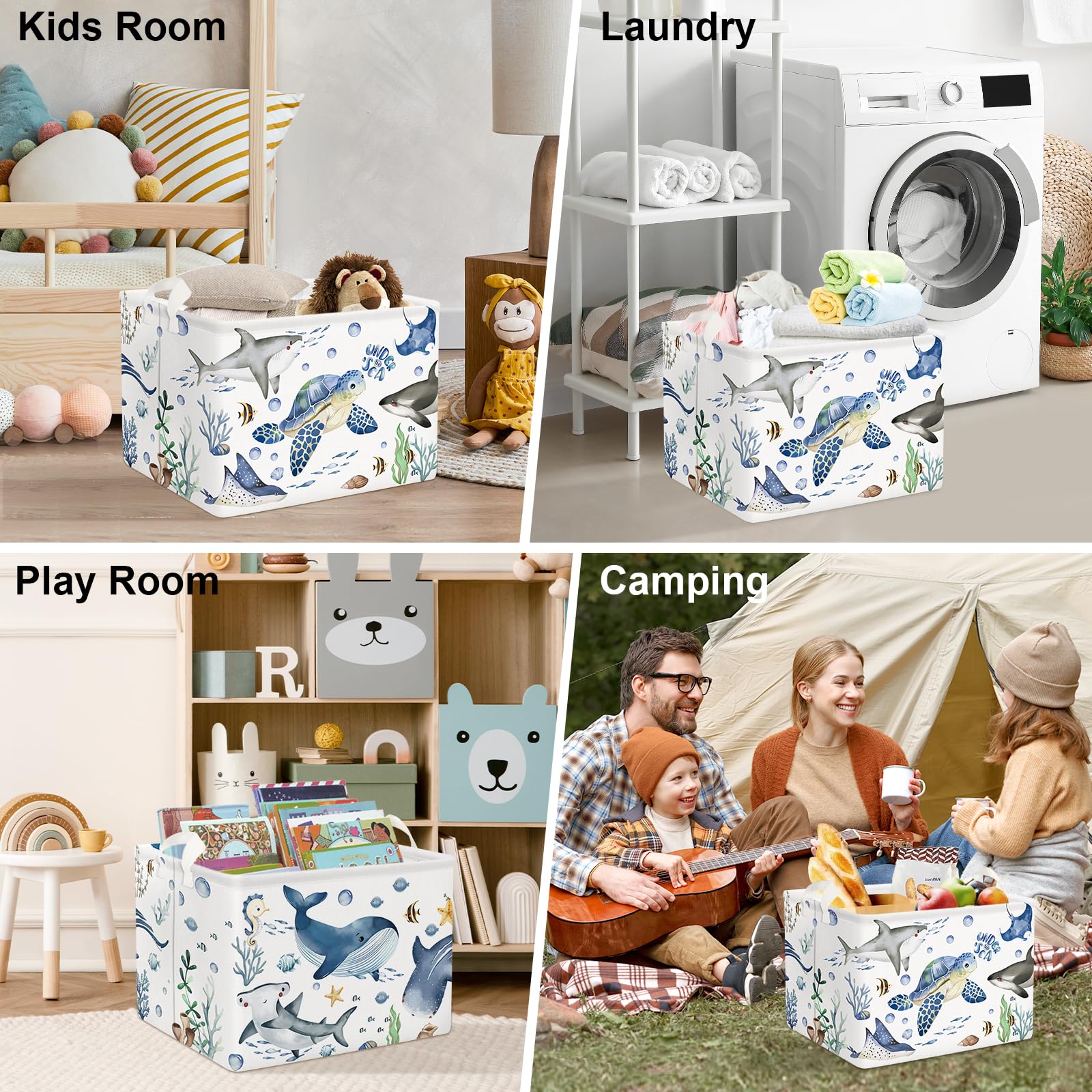 Clastyle fish-sea-turtle-baby-basket PE coating cleans easily.