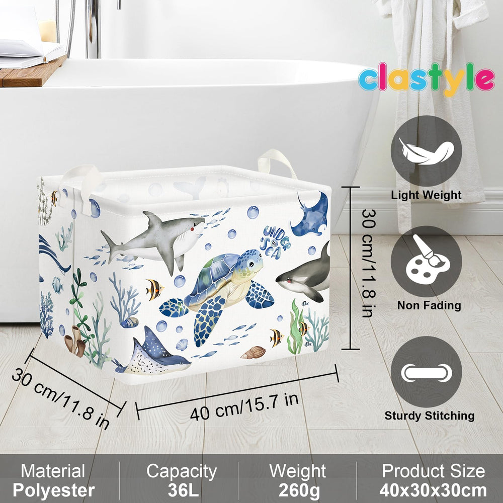 Clastyle fish-sea-turtle-baby-basket sturdy metal frame supports quick access.