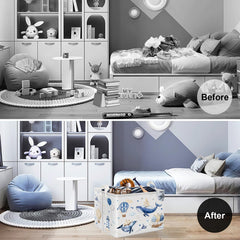 Clastyle Flying Whales Turtle basket collapsible design for compact storage when not in use