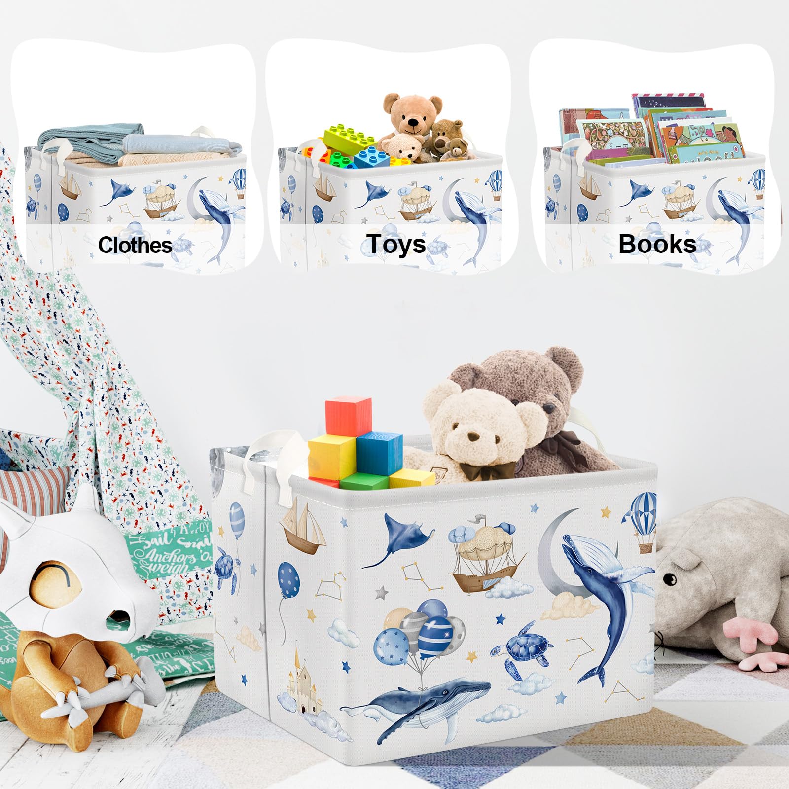 Clastyle Flying Whales Turtle close-up highlighting PE coating for easy cleaning and kid-friendly use