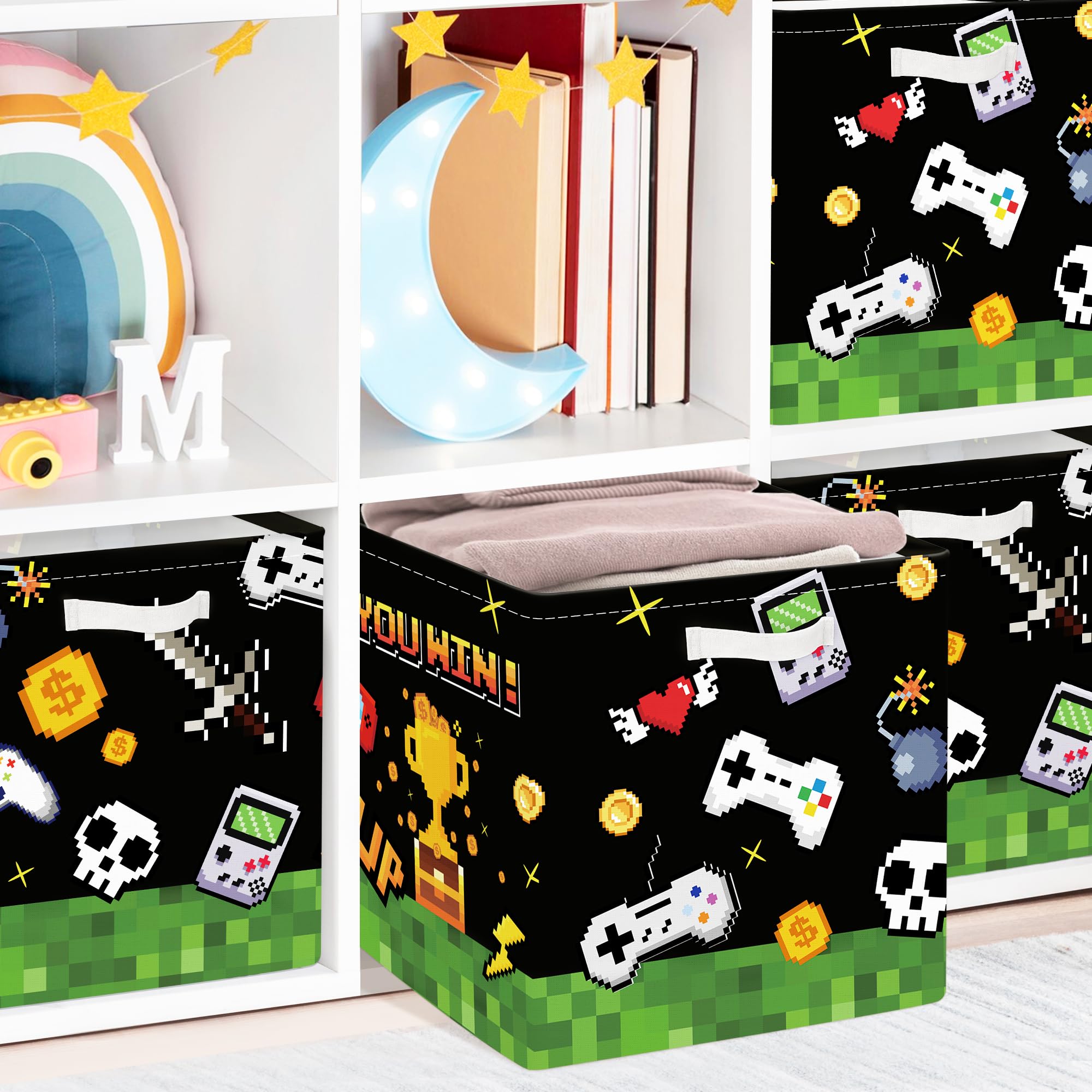 Clastyle foldable closet storage box with soft sides for easy transport