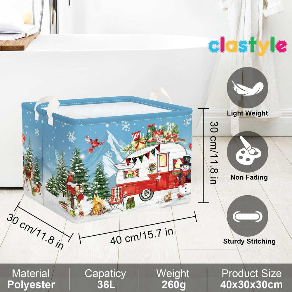 Clastyle winter gift basket with snowflake decor for holiday gifting.